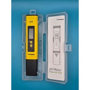 VIVOSUN pH Meter Digital Water Tester Yellow Excellent Handheld 0.00-14.00 Range